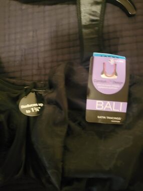 Bali Black Satin Tracings® Bra